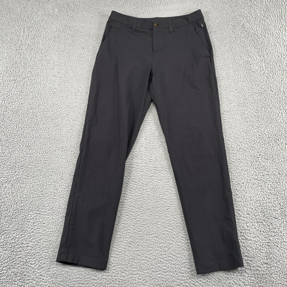 Lululemon Pants Mens 30 Black Commission Slim Fit Warpstreme Chino Trousers